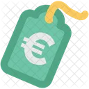 Etiqueta Euro Icono