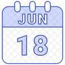 June Date Calendar Icon