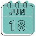 Juni Datum Kalender Symbol