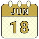 Juni Datum Kalender Symbol