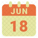 Juni Datum Kalender Symbol