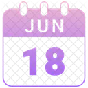 Juni Datum Kalender Symbol