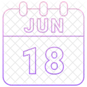 Juni Datum Kalender Symbol