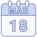 Marz Datum Kalender Symbol