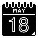 May May 18 Calendar Day Icon