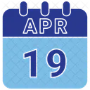 19 April April 19 19 Date Icon