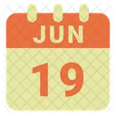 Junio Fecha Calendario Icono