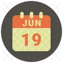 Junio Fecha Calendario Icono