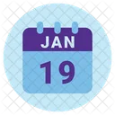 Januar Datum Kalender Symbol