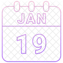 January Date Calendar Icon