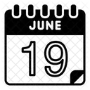 19 Juni Juni Kalendertag Symbol