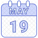 May Calendar Date Icon