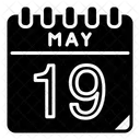 May May 19 Calendar Day Icon
