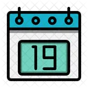 19 St Date Calendar Icon