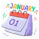 Calendar New Year Happy Icon