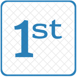 1st Text Icon Download in Flat Style