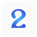Dos Numero 2 Numero Icono