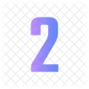 Dos Numero 2 Numero Icono