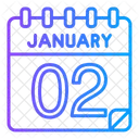 Enero Calendario Mes Icono