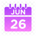 Junio Semana Hora Icono