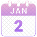 Janvier Date Calendrier Icon