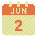 June Date Calendar Icon