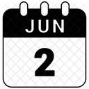 June Date Calendar Icon