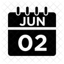 2 June June June Date Icon