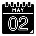 Mai 2 Mai Kalendertag Symbol