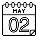 2 Mai Mai Kalendertag Symbol