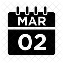 2 March March March Date Icon