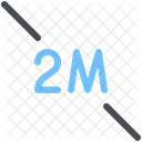 2 Meter Distance 2 Meter 2 M Icon