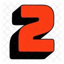 2 Number 2 Number Icon