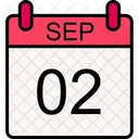 2 September Month Date アイコン