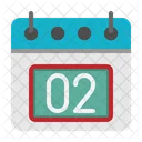 2 St Date Calendar Icon