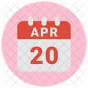 20 April April 20 20 Date Icon