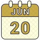 June Date Calendar Icon