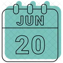 Juni Datum Kalender Icon