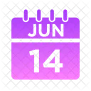 Junio Semana Hora Icono