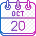 October Calendar Days Time And Date Icon