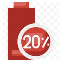 20 Prozent Batterie  Symbol