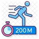 200 M Sprint Sprint Runner Icon