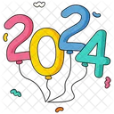 New Year 2024 Party Icon