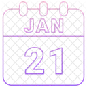 January Date Calendar Icon