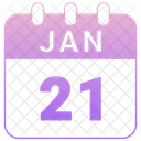 Janvier Date Calendrier Icon