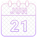 June Date Calendar Icon