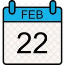 22 February Date Month Icon