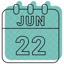 Juni Datum Kalender Icon