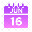 Junio Semana Hora Icono