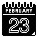 23 De Febrero Febrero Calendario Icono